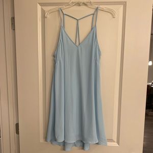 Lush Baby Blue Strappy Back Dress - Medium - NWOT